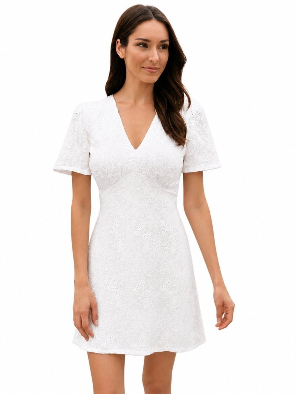 Michael Kors White Lace Dress S | NWT | Designer Detail | Bridal Chic